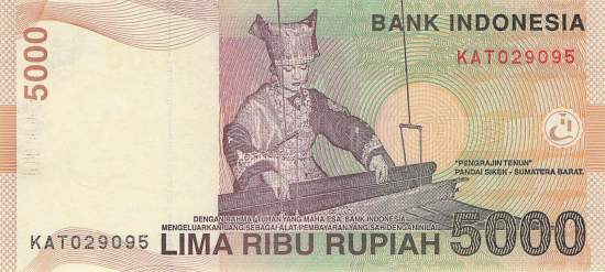 Indonesien 5000 Rupiah 2001 p142a